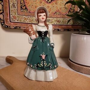 Florence Ceramics Figurine Bud Vase Woman Dutch Irene Marked